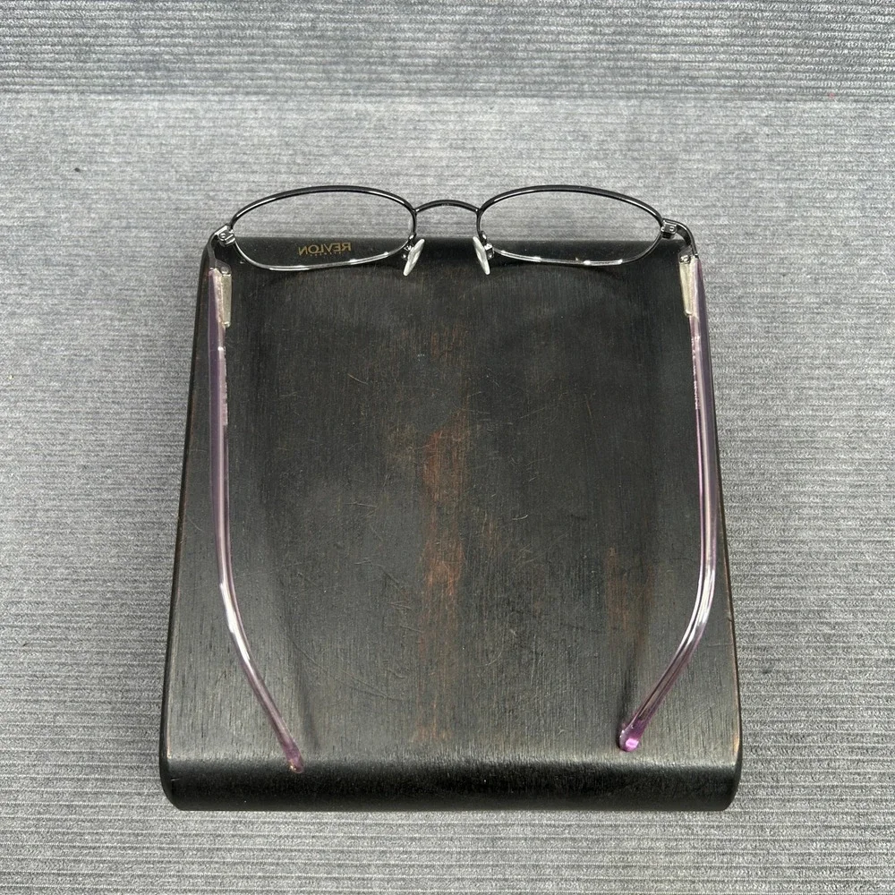 Revlon RV 510 Plum Oval Y2k Eyeglasses Metal Frames Purple Designer Eyewear